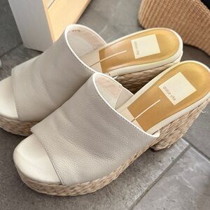 Dolce Vita White Wedge Sandals